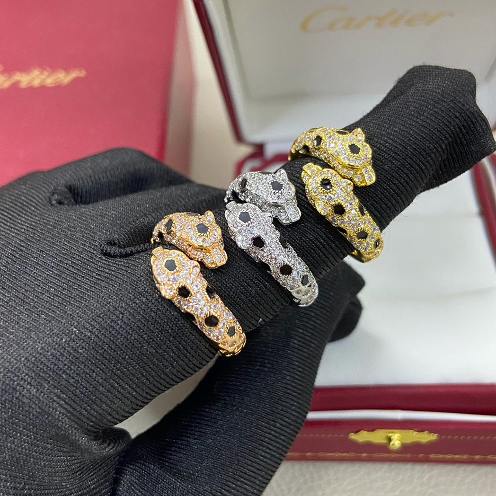 [OAKJURI Jewelry] PANTHERE DOUBLE HEADED FULL DIAMOND  RING