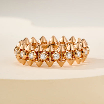 [OAKJURI Jewelry] CLASH 6.8MM DIAMOND MEDIUM RING