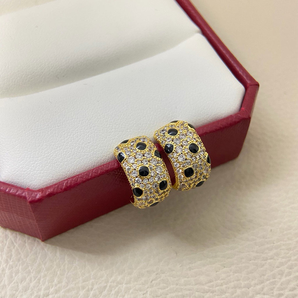 [OAKJURI Jewelry] PANTHERE MINI FULL DIAMOND EARRINGS