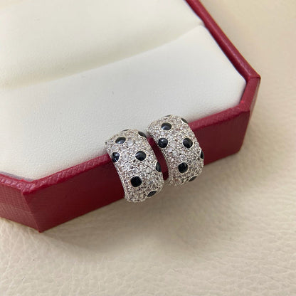 [OAKJURI Jewelry] PANTHERE MINI FULL DIAMOND EARRINGS