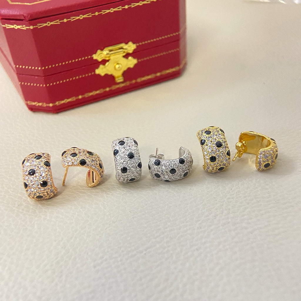 [OAKJURI Jewelry] PANTHERE MINI FULL DIAMOND EARRINGS
