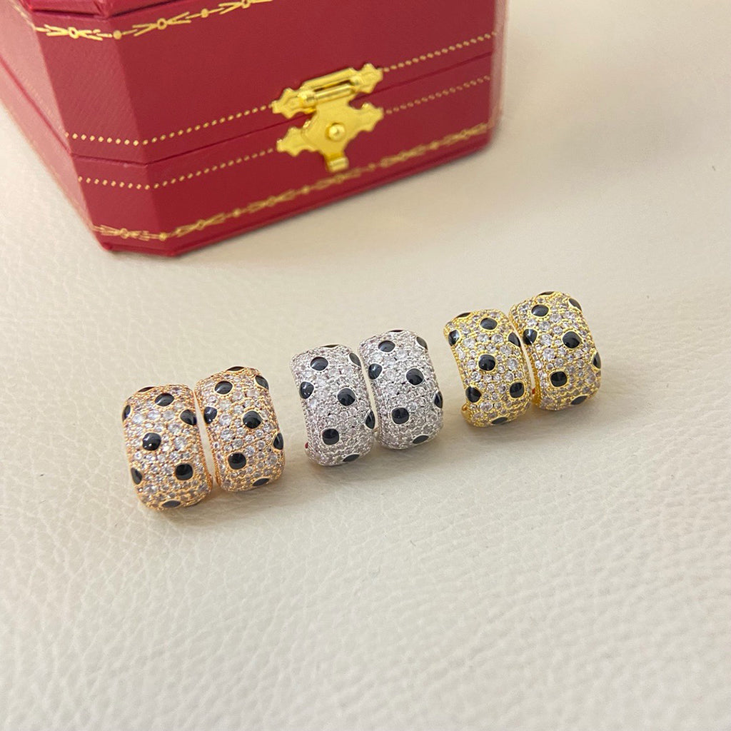 [OAKJURI Jewelry] PANTHERE MINI FULL DIAMOND EARRINGS