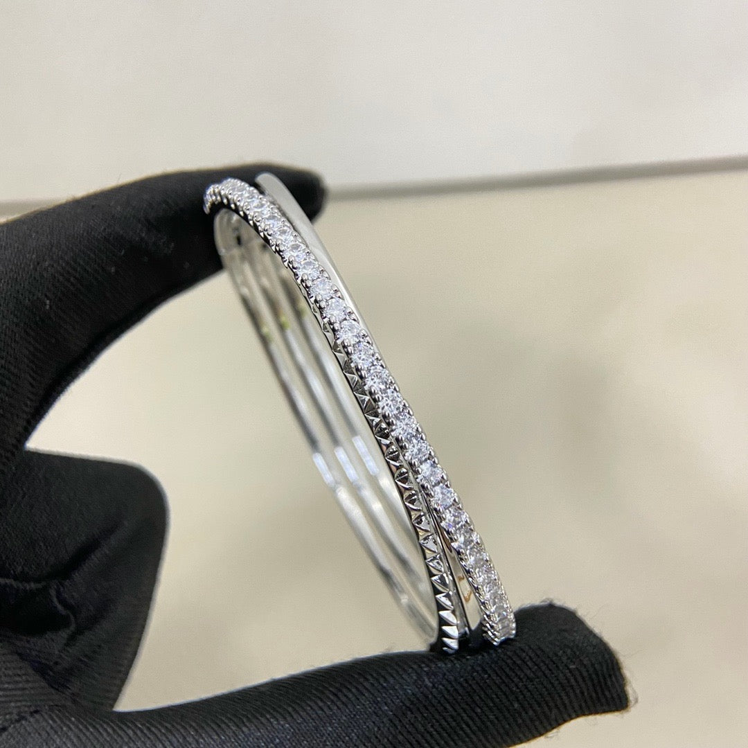 [OAKJURI Jewelry] ETINCELLE HALF-PAVED DIAMOND BRACELET