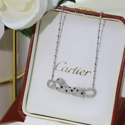 [OAKJURI Jewelry] PANTHERE PAVED DIAMOND NECKLACE