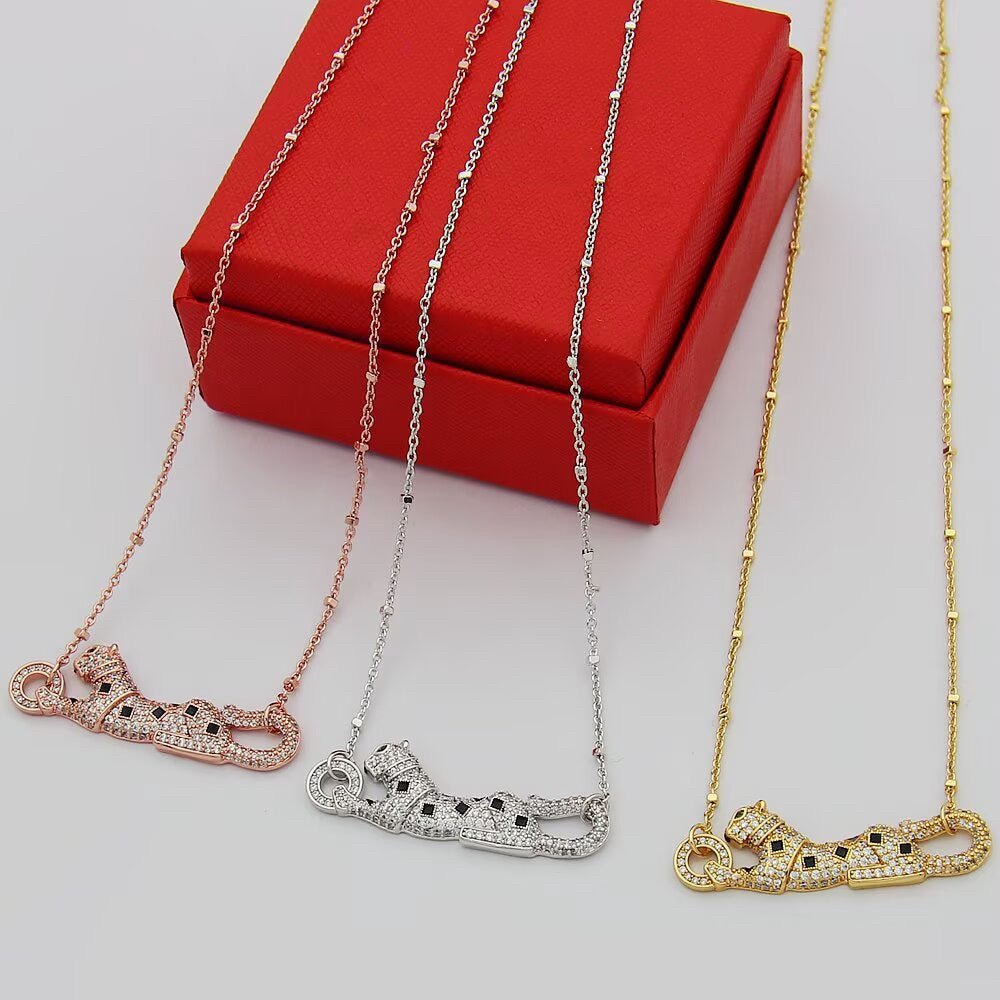 [OAKJURI Jewelry] PANTHERE PAVED DIAMOND NECKLACE