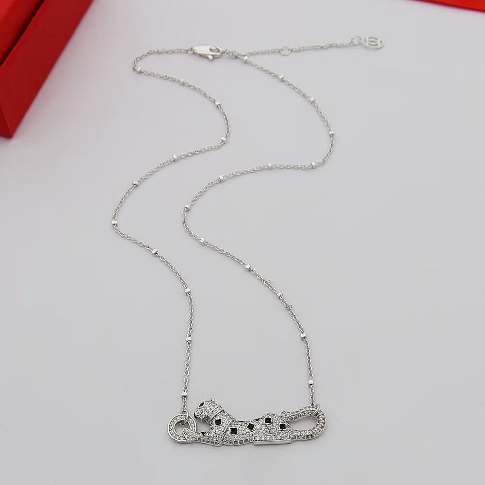 [OAKJURI Jewelry] PANTHERE PAVED DIAMOND NECKLACE