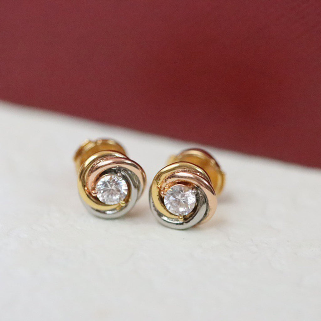[OAKJURI Jewelry] TRINITY STUD DIAMOND EARRINGS