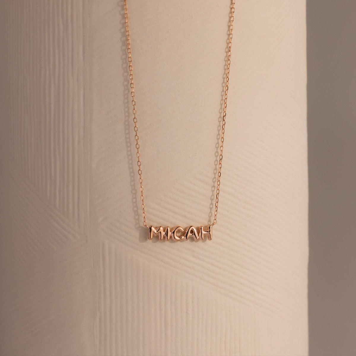 Tiny Bubble Name Necklace