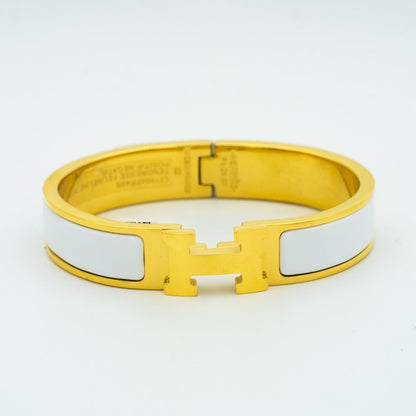 [OAKJURI Jewelry]H WHITE BRACELET