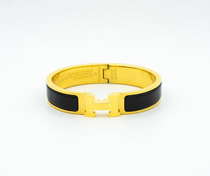 [OAKJURI Jewelry]H BLACK BRACELET
