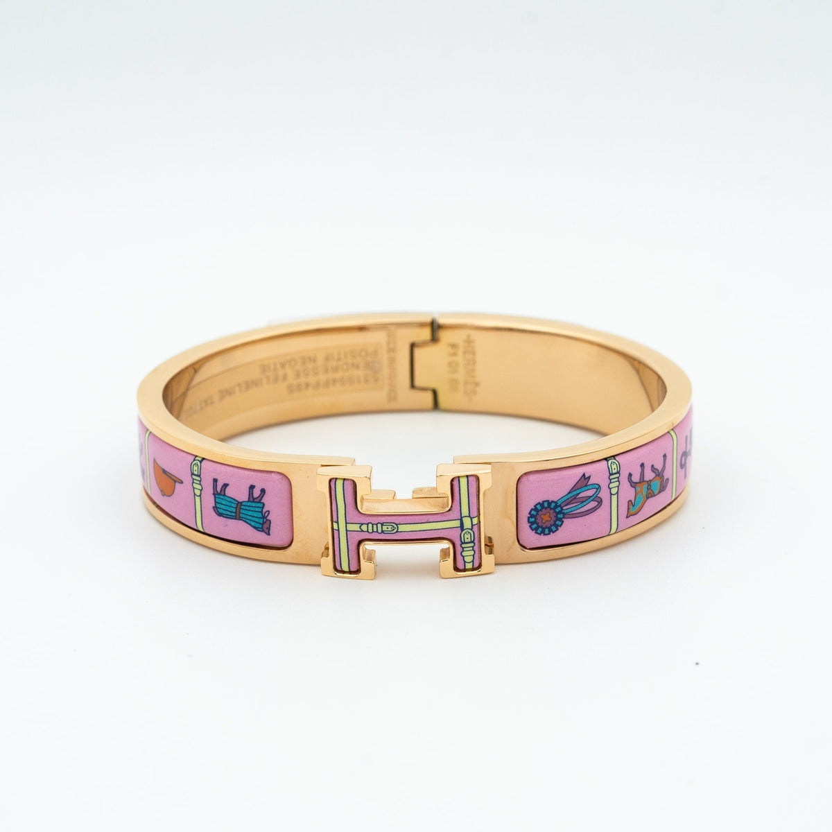 [OAKJURI Jewelry]H PINK GOLD BRACELET PINK CERAMIC