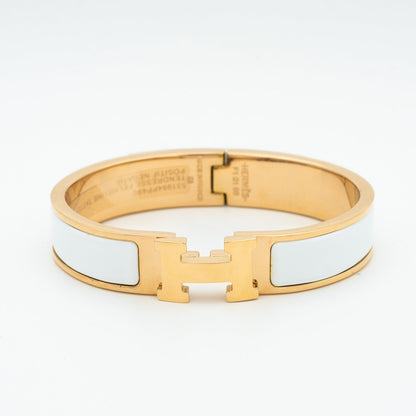 [OAKJURI Jewelry]H WHITE BRACELET