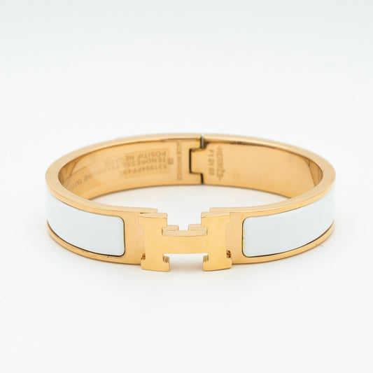 [OAKJURI Jewelry]H WHITE BRACELET