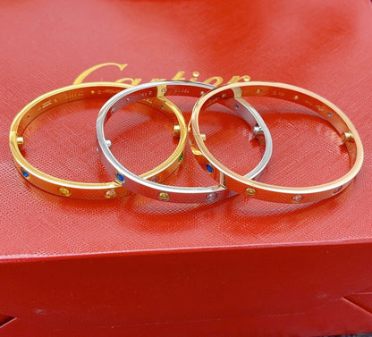 [OAKJURI Jewelry]2026 RAINBOW LOVE BRACELET 6.1MM  10 DIAMONDS