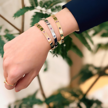 [OAKJURI Jewelry]2026 RAINBOW LOVE BRACELET 6.1MM  10 DIAMONDS