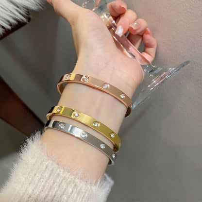 [OAKJURI Jewelry]2026 RAINBOW LOVE BRACELET 6.1MM  10 DIAMONDS