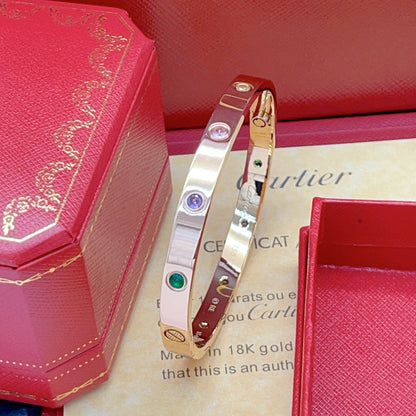 [OAKJURI Jewelry]2026 RAINBOW LOVE BRACELET 6.1MM  10 DIAMONDS