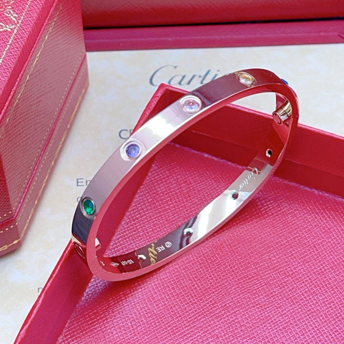 [OAKJURI Jewelry]2026 RAINBOW LOVE BRACELET 6.1MM  10 DIAMONDS