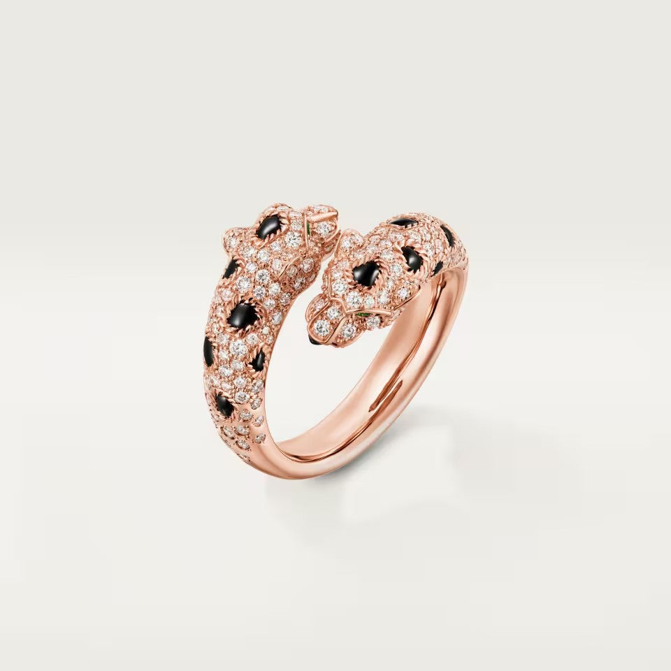 [OAKJURI Jewelry] PANTHERE DOUBLE HEADED FULL DIAMOND  RING