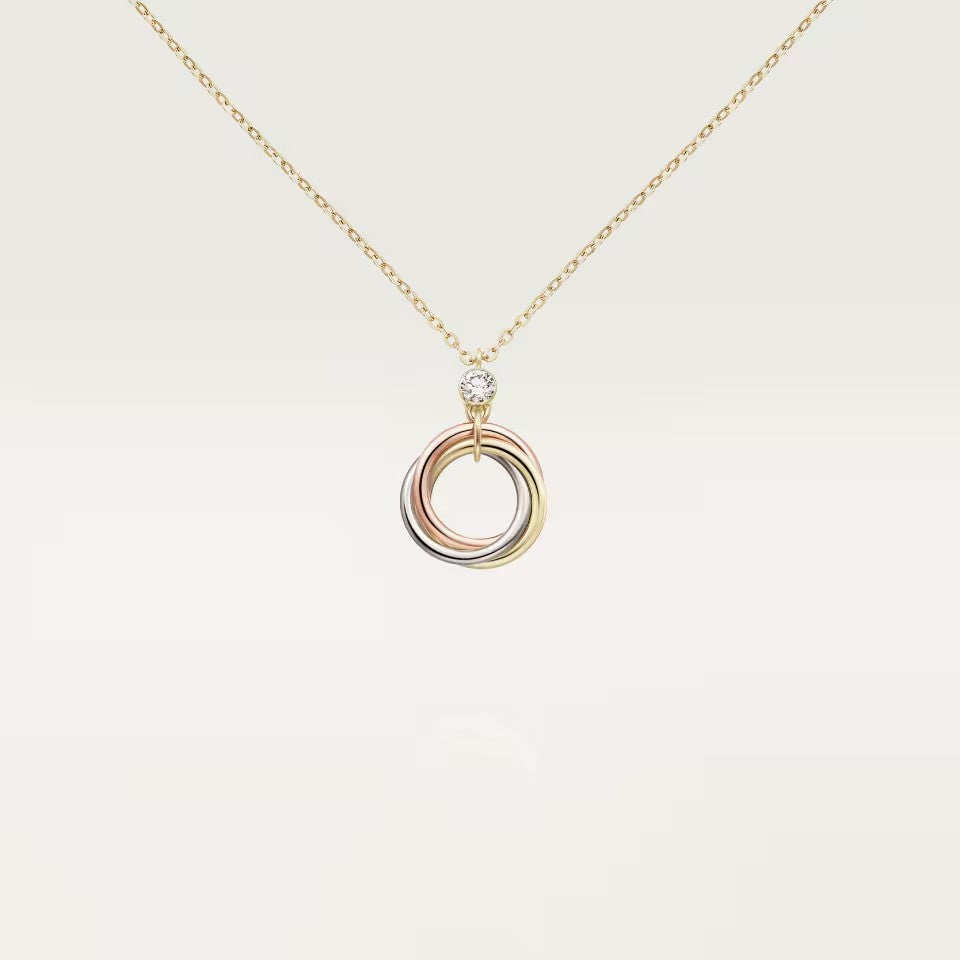 [OAKJURI Jewelry] TRINITY  NECKLACE 1 DIAMOND