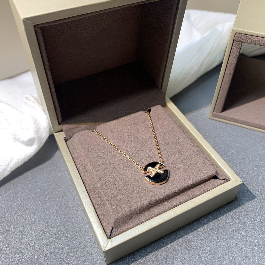 [OAKJURI Jewelry]JEUX DE PINK GOLD DIAMOND NECKLACE