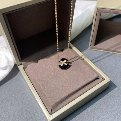 [OAKJURI Jewelry]JEUX DE PINK GOLD DIAMOND NECKLACE