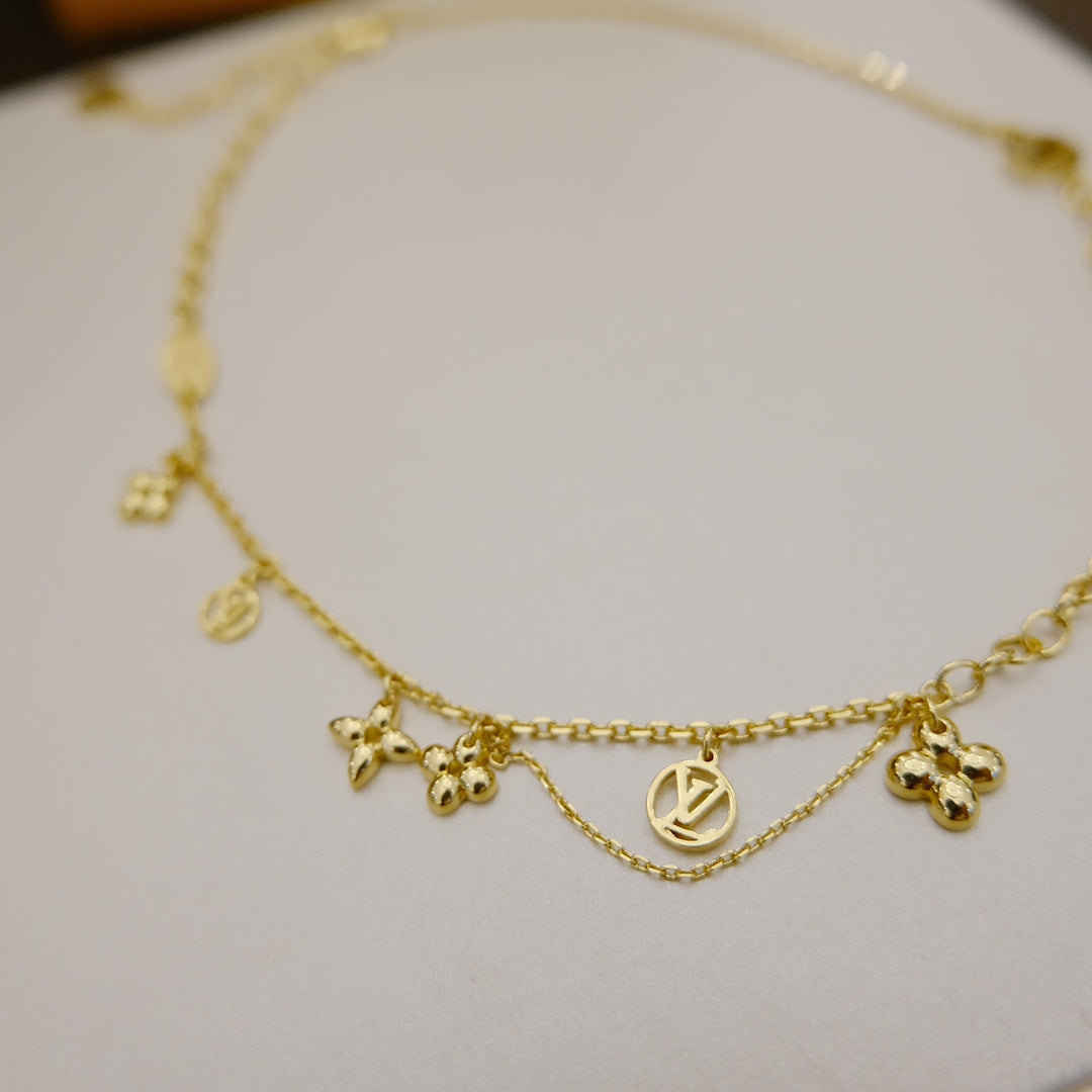 [OAKJURI Jewelry]BLOOMING SUPPLE NECKLACE BRASS