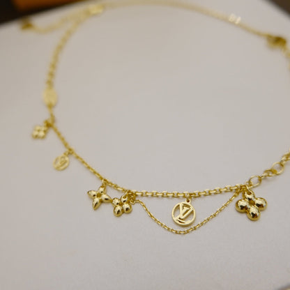 [OAKJURI Jewelry]BLOOMING SUPPLE NECKLACE BRASS