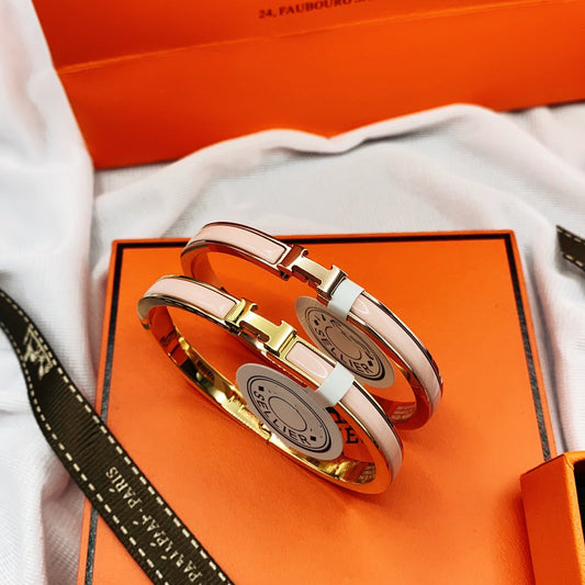 [OAKJURI Jewelry]CLASSIC HM CLIC  PINK 8MM ENAMEL BRACELET