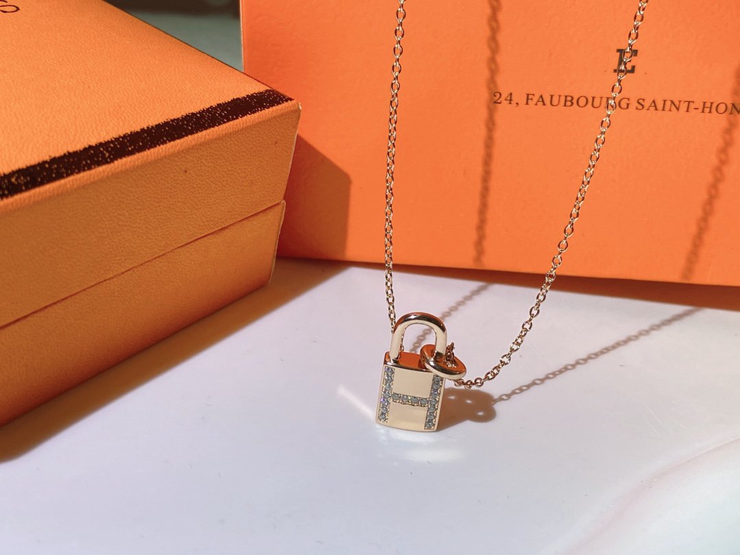 [OAKJURI Jewelry]HM ADVANCED NICHE LOCK HEAD NECKLACE DIAMONDS