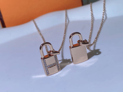 [OAKJURI Jewelry]HM ADVANCED NICHE LOCK HEAD NECKLACE DIAMONDS