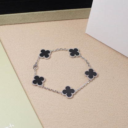 [OAKJURI Jewelry] CLOVER 5 MOTIF ONYXS BRACELET COLLECTION