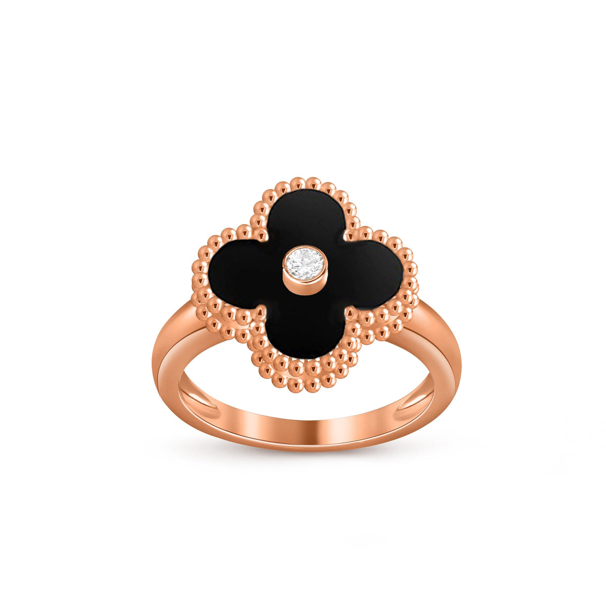 [OAKJURI Jewelry]CLOVER DIAMOND RING ROSE GOLD COLLECTION