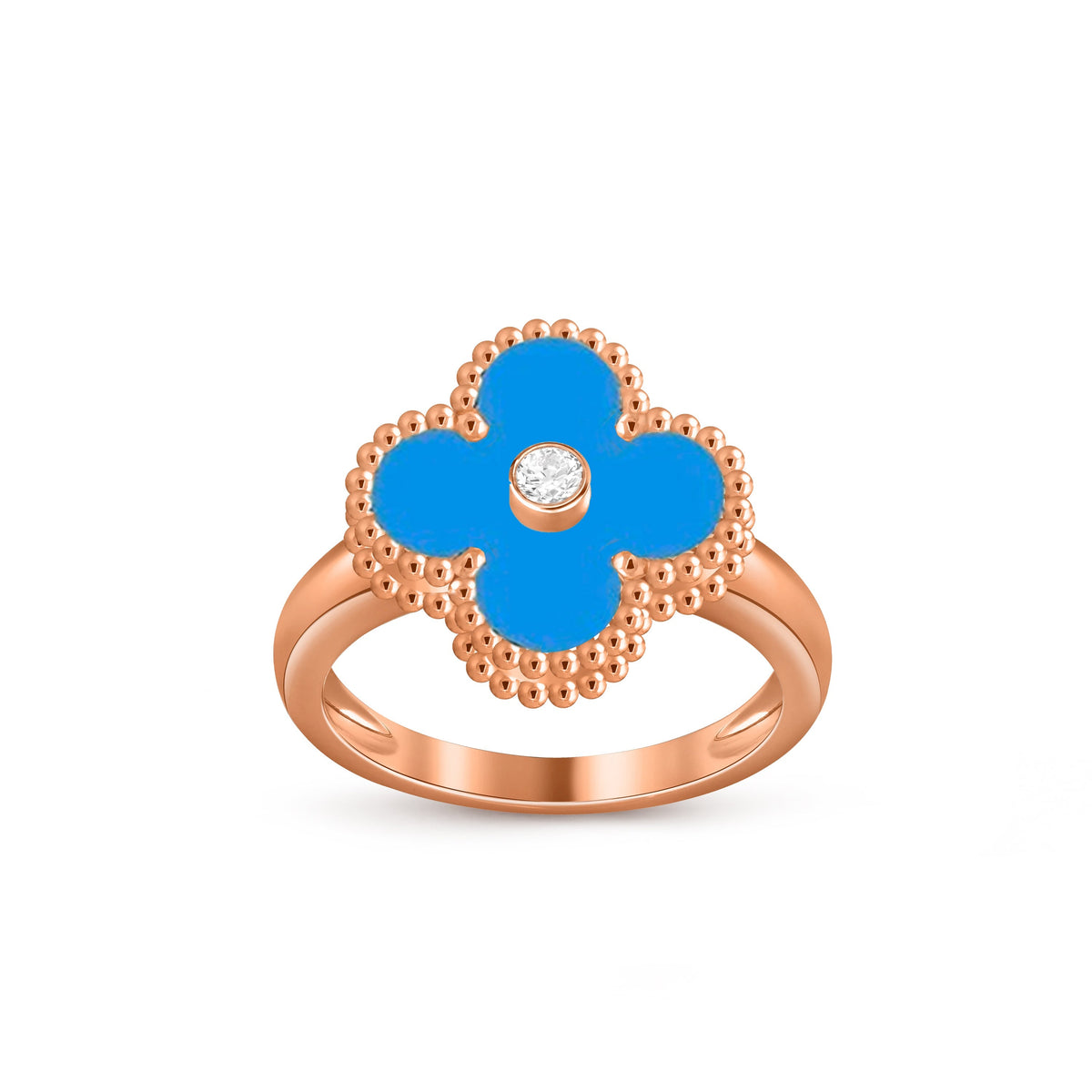 [OAKJURI Jewelry]CLOVER DIAMOND RING ROSE GOLD COLLECTION
