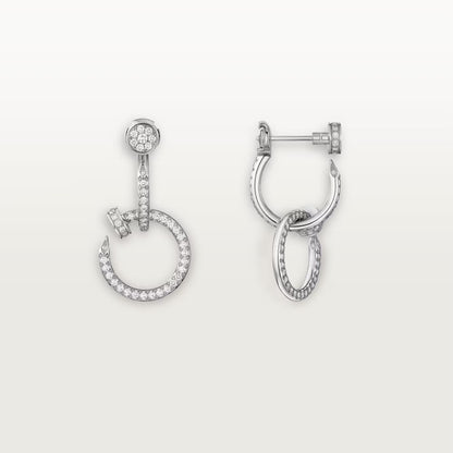 [OAKJURI Jewelry] JUSTE FULL DIAMOND DOUBLE EARRINGS