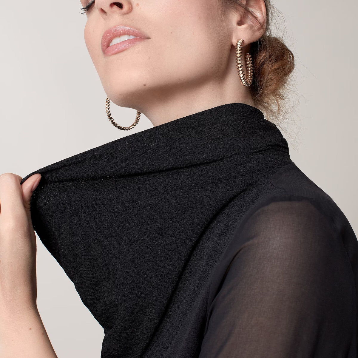 [OAKJURI Jewelry] CLASH HOOP LARGE EARRINGS