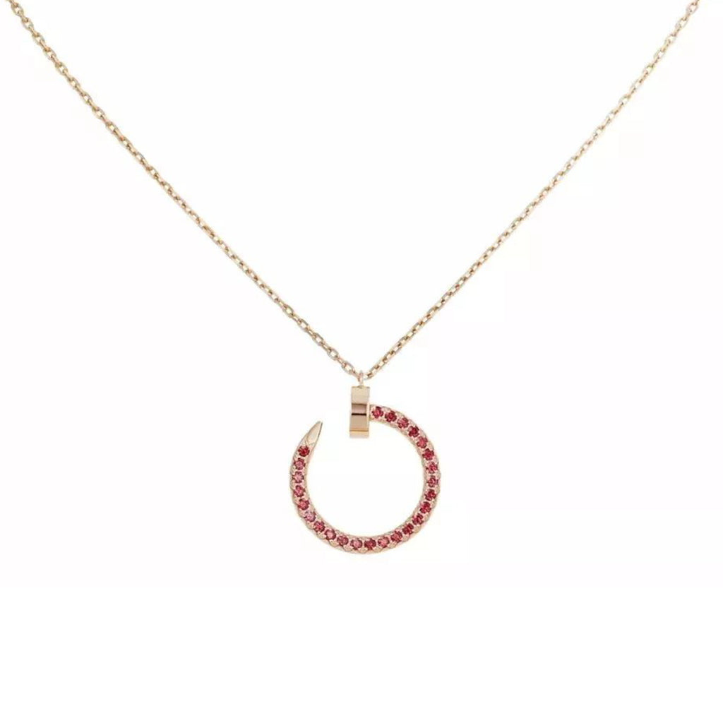 [OAKJURI Jewelry] JUSTE NECKLACE RED FULL DIAMONDS