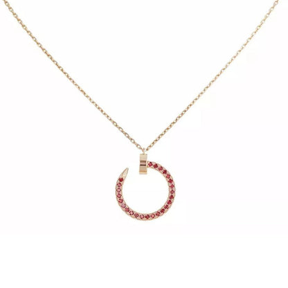 [OAKJURI Jewelry] JUSTE NECKLACE RED FULL DIAMONDS