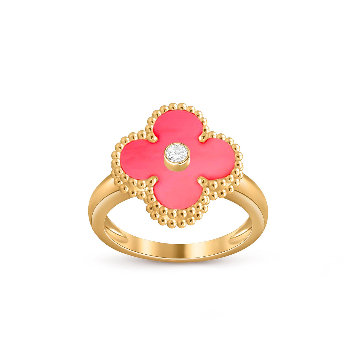 [OAKJURI Jewelry]CLOVER DIAMOND RING GOLD COLLECTION