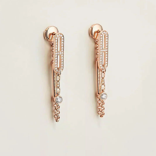 [OAKJURI Jewelry]CHAINE CHAOS DIAMOND DROP EARRINGS
