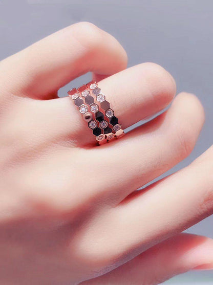 [OAKJURI Jewelry]BEE LOVE RING PINK GOLD DIAMOND