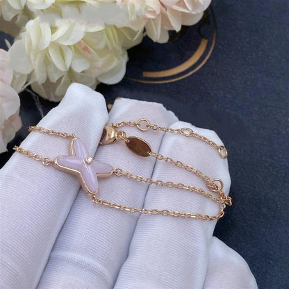 [OAKJURI Jewelry]JEUX BRACELET PINK MOP PINK GOLD 1 DIAMOND