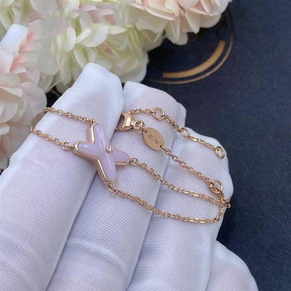 [OAKJURI Jewelry]JEUX BRACELET PINK MOP PINK GOLD 1 DIAMOND