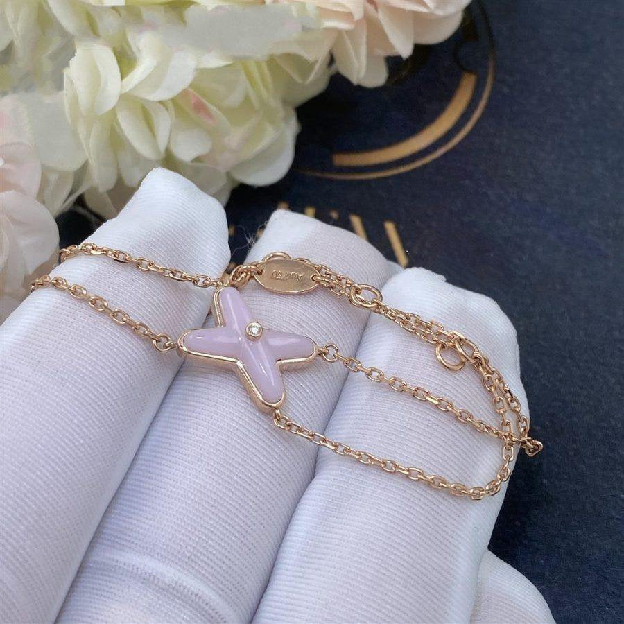 [OAKJURI Jewelry]JEUX BRACELET PINK MOP PINK GOLD 1 DIAMOND