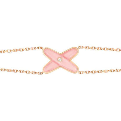 [OAKJURI Jewelry]JEUX BRACELET PINK MOP PINK GOLD 1 DIAMOND