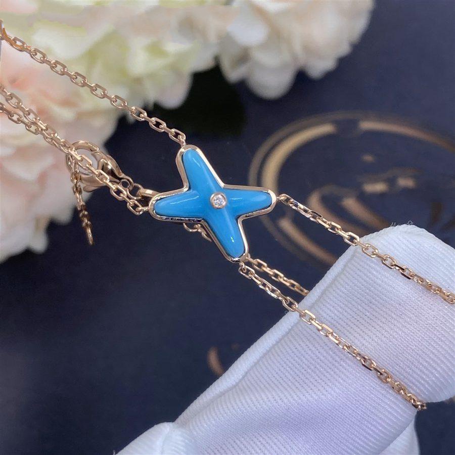 [OAKJURI Jewelry]JEUX BRACELET TURQUOISE PINK GOLD 1 DIAMOND