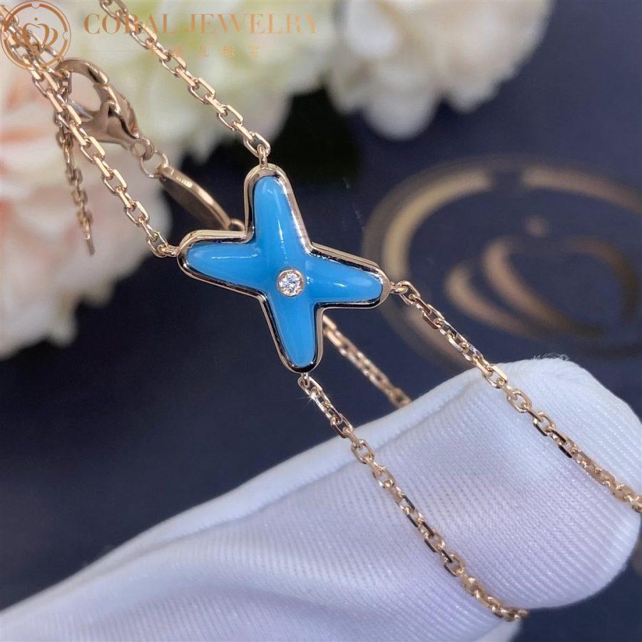 [OAKJURI Jewelry]JEUX BRACELET TURQUOISE PINK GOLD 1 DIAMOND