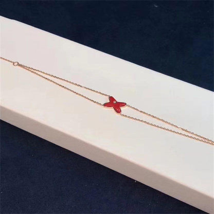 [OAKJURI Jewelry]JEUX BRACELET CARNELIAN PINK GOLD 1 DIAMOND