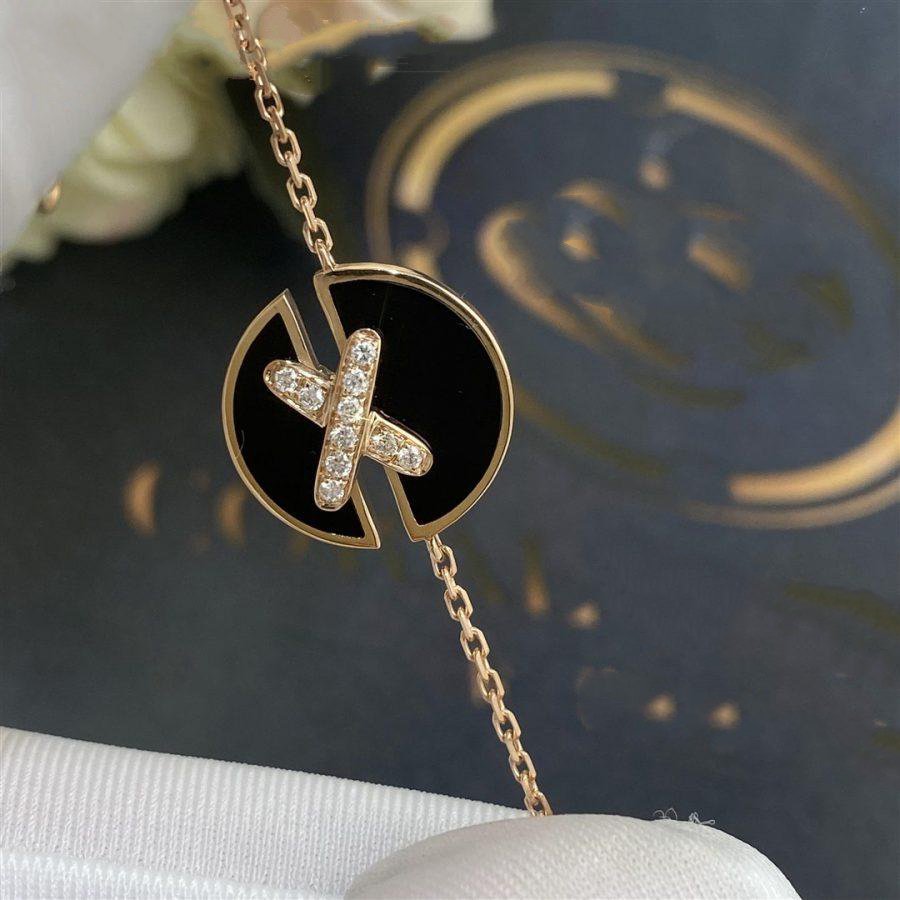 [OAKJURI Jewelry]JEUX DE BRACELET ONYX PINK GOLD DIAMOND