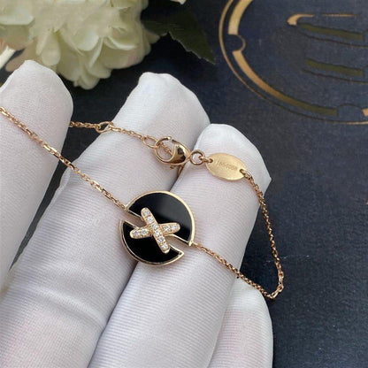 [OAKJURI Jewelry]JEUX DE BRACELET ONYX PINK GOLD DIAMOND